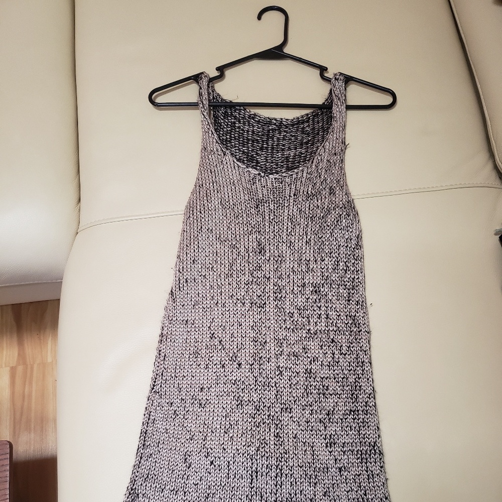 Shiny Beige sweater dress